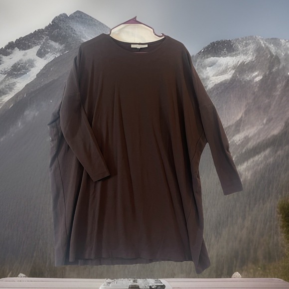 bryn Walker Dresses & Skirts - Bryn‎ Walker Dolman Sleeve Dress Women Sz XS Brown 3/4 Sleeve USA Knee Length